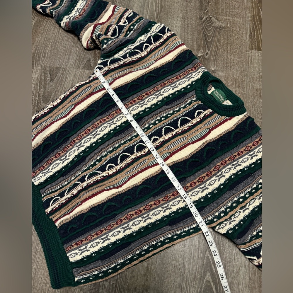 Vintage Heinz Healey’s Men’s Cotton Sweater Textured Patterned Holiday. Sz L/EUC - Picture 6 of 9